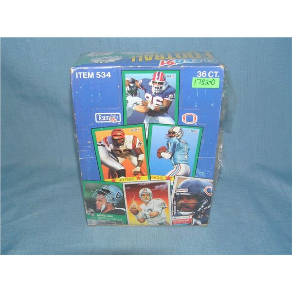 1991 Fleer NFL football store display box of cards