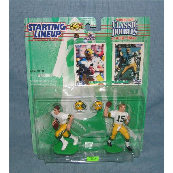 Brett Starr and Brett Favre football figures and football cards