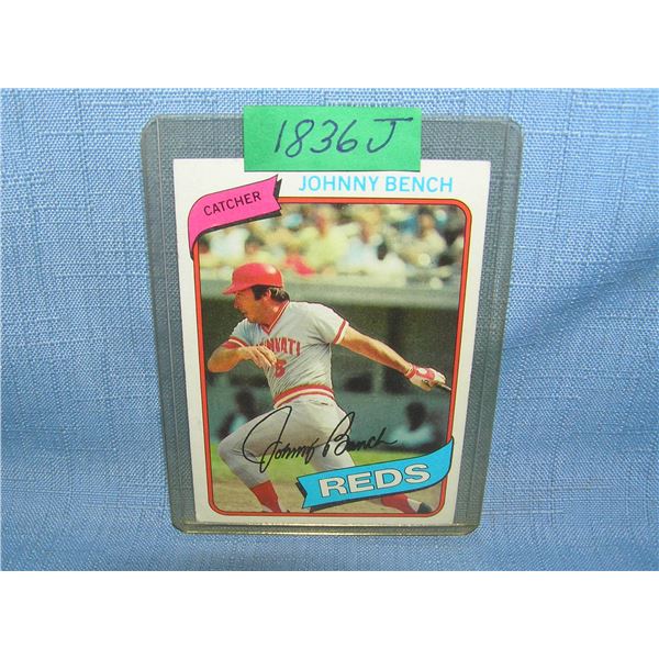 Johnny Bench  1980 Topps baseball card