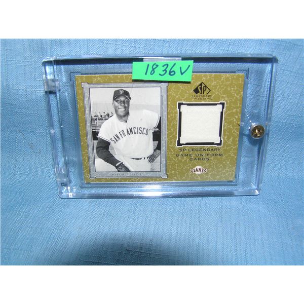 Willie McCovey game used material insert baseball card
