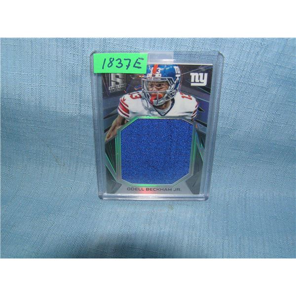 Odell Beckham Jr. game used material insert all star football card