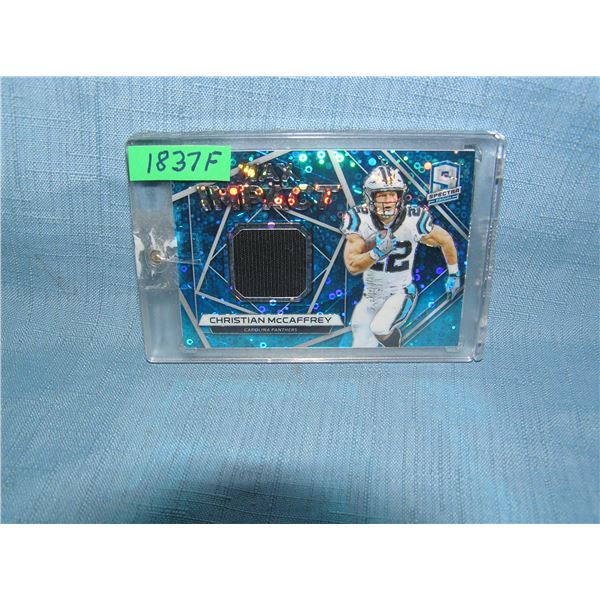 Christian McCaffrey game used material insert all star football card
