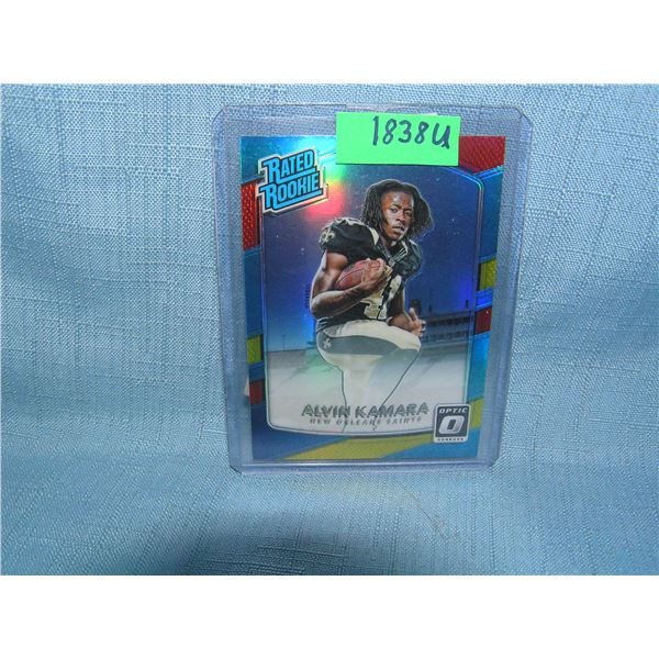 Alvin Kamara rated rookie football card
