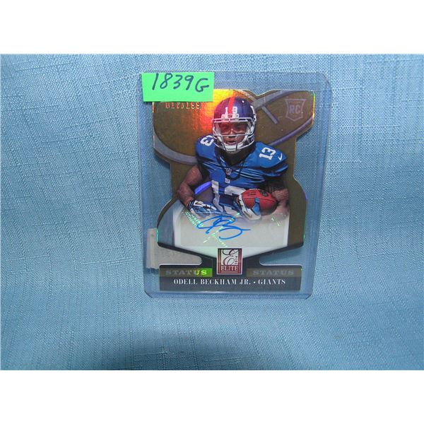 Odell Beckham Jr. autographed rookie football card