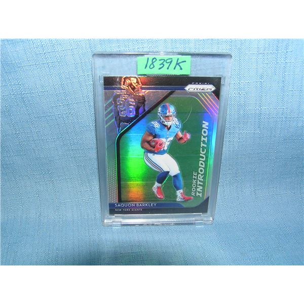 Saquon Barkley Panini Prizm rookie football card