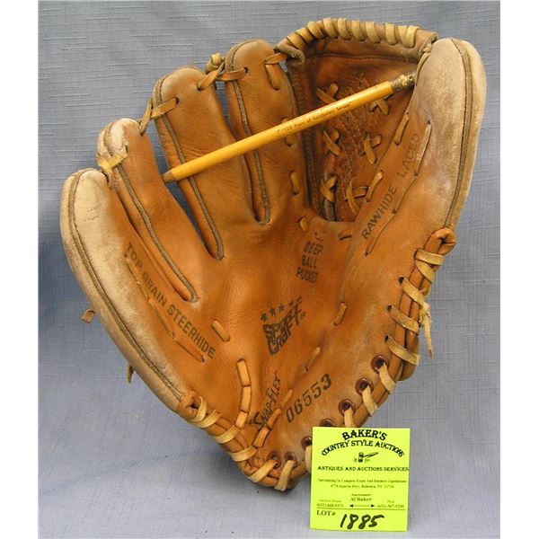 Vintage leather baseball glove