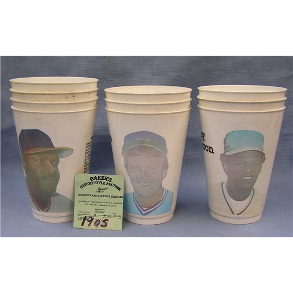Vintage baseball all star slurpee cups