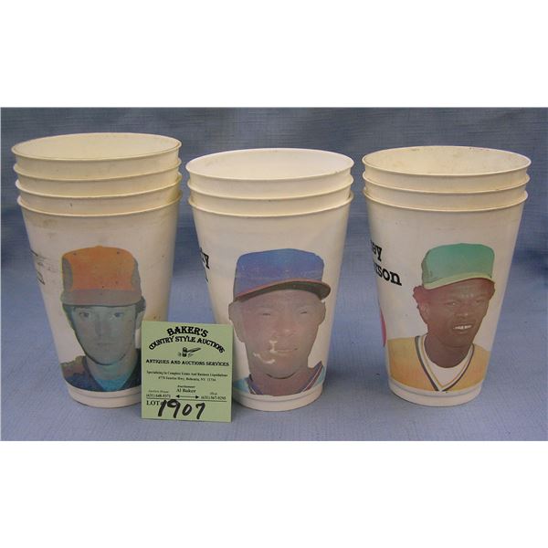 Vintage baseball all star slurpee cups