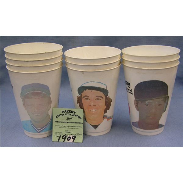 Vintage baseball all star slurpee cups
