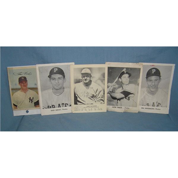 Group of early baseball photographic prints