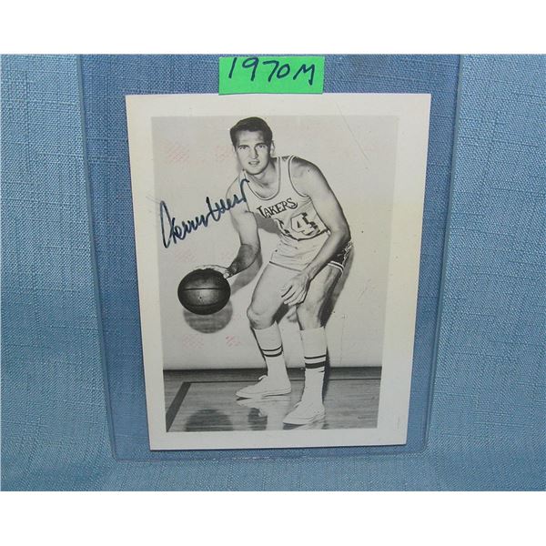 Antique Jerry West LA Lakers all star photo post card
