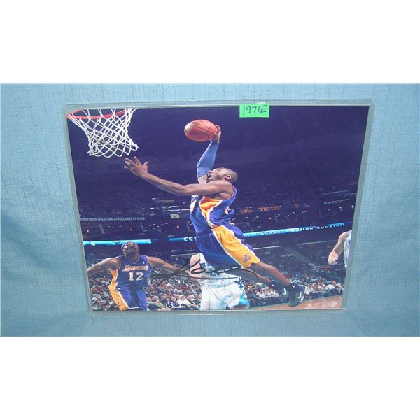 Kobe Bryant autographed 8 by 10 photo