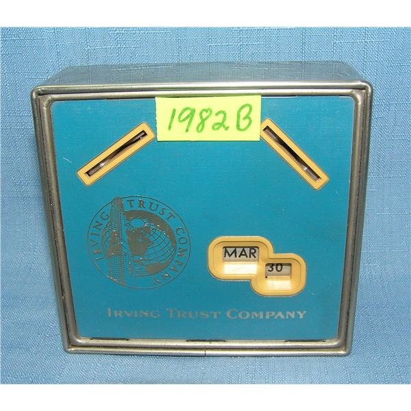 Irving Trust Co. savings bank promotional