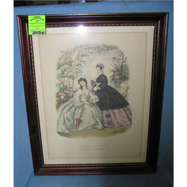 Early framed French print