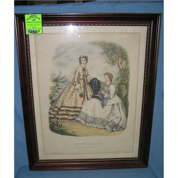 Early framed French print