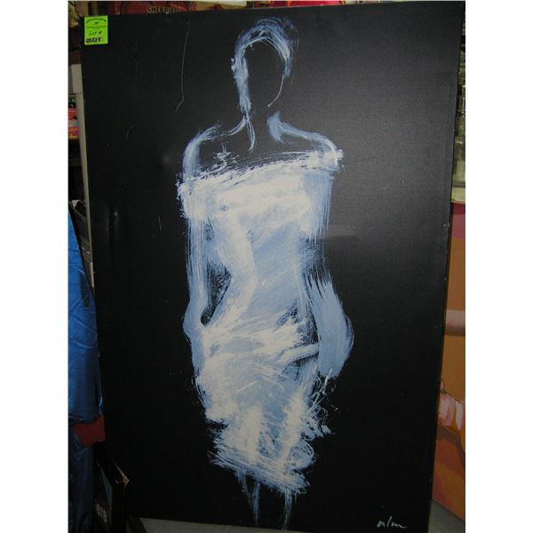 Modern painting on canvas female figure artist sighned