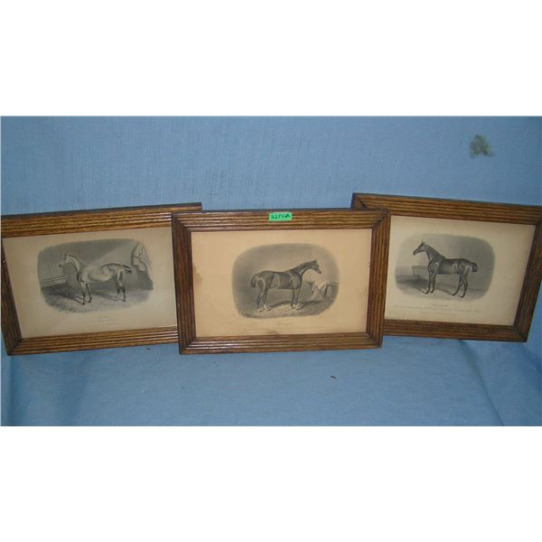 Group of antique horse prints circa 1870s