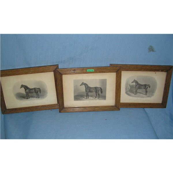 Group of antique horse prints circa 1860s to 1870s