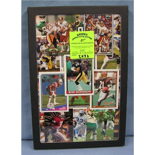 Collection of vintage football cards includes stars