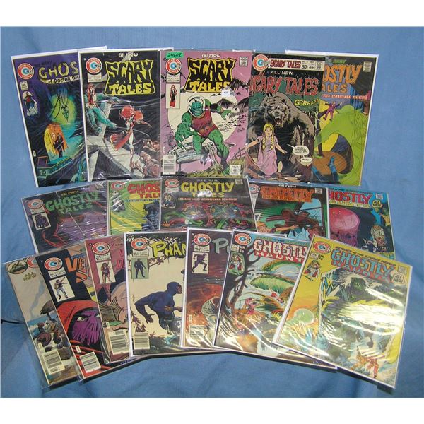 Large collection of vintage scary and ghostly comic books