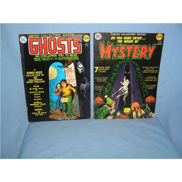 Pair of DC Limited Collectors Editions Ghost and Mystery oversized Comic Books