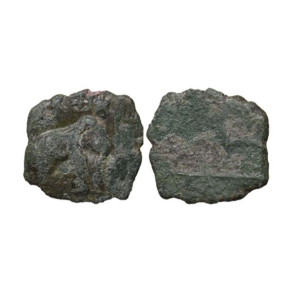 Sangam Cheras (BC 200-300 CE), Square Copper Alloy Unit, 6.66 gms