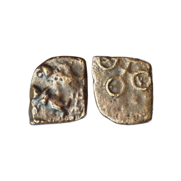 Ujjain, (2nd – 1st Century BC), Mithun & Uninscribed Type, Copper Unit, 3.50 gms