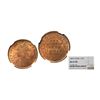 Image 1 : Victoria Empress, Copper ¼ Anna, 1887, Calcutta mint, C on Bead, greded by NGC MS63 RB.