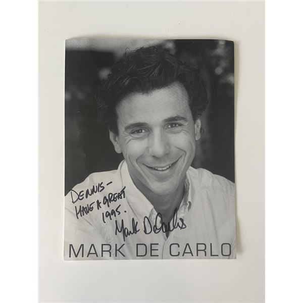 Mark De Carlo signed photo
