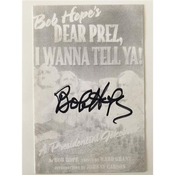 Bob Hope Signature Cut