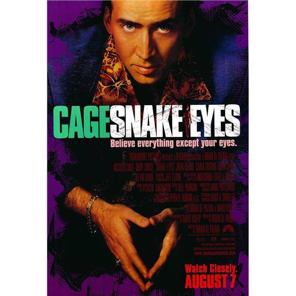 Snake Eyes 1998 original one sheet movie poster