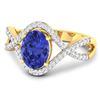 Image 2 : 14KT Yellow Gold 1.09ctw Tanzanite and Diamond Ring