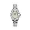 Image 1 : Rolex Ladies Stainless Steel Pyramid Diamond Bezel Date Watch
