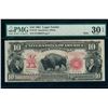 1901 $10 Bison Legal Tender Note PMG 30EPQ