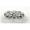 Dazzling 3 Ct 14 Kt White Gold Plated Lab Simulated Diamond Ring