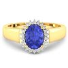 Image 2 : 14KT Yellow Gold 1.09ct Tanzanite and Diamond Ring