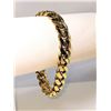 Image 2 : Huge 50 Gram Yellow 14 Kt Gold Plate Cuban Curb Link Bracelet
