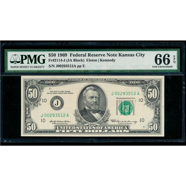 1969 $5 Kansas City FRN PMG 66EPQ