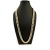Huge 291.7 Grams 14 Kt Gold Plated Curb Link Necklace