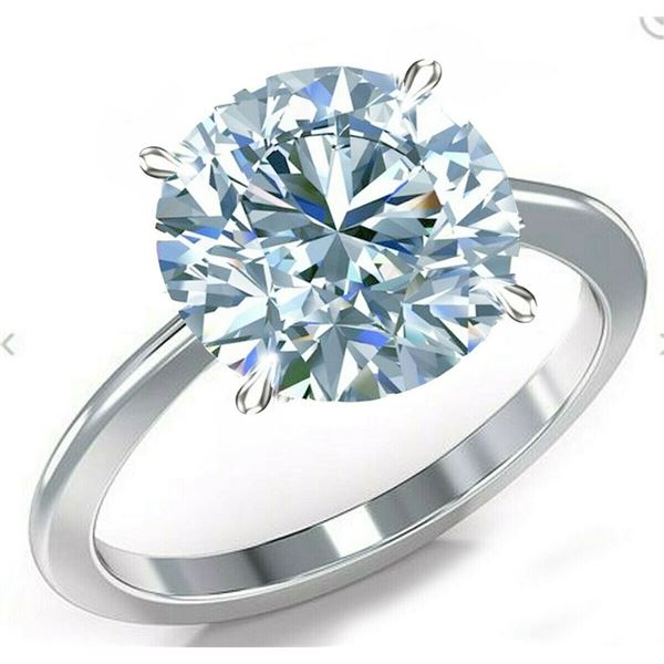 Huge 11.20 Ct VVs1 Ice Blue Fire Moissanite Ring