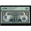 1899 $2 Mini Porthole Silver Certificate PMG 64EPQ