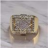 Image 3 : Men's 14 Kt Gold Plate 5.75 Ct.. Lab Simulated Diamond Ring