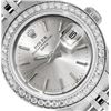 Image 2 : Rolex Ladies Stainless Steel Diamond Bezel Date Watch
