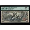 Image 1 : 1896 $5 Educational Silver Certificate PMG 25
