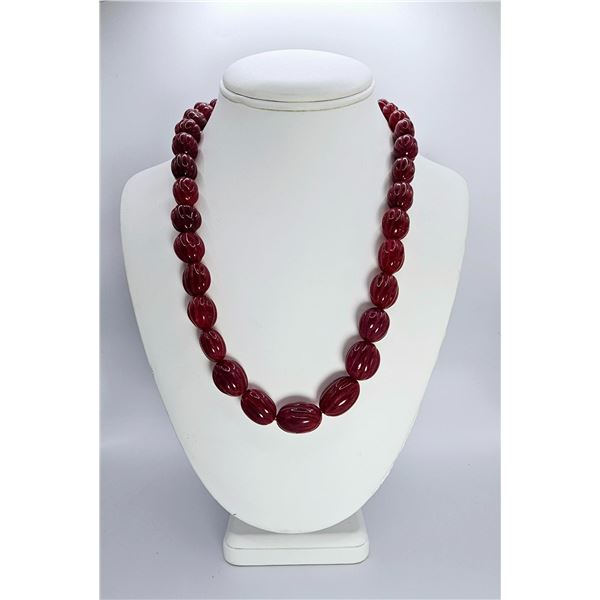 Beautiful Large 532 Ctw Mined From The Earth Natural Ruby Necklace