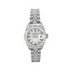 Rolex Ladies Stainless Steel Diamond Bezel Date Watch