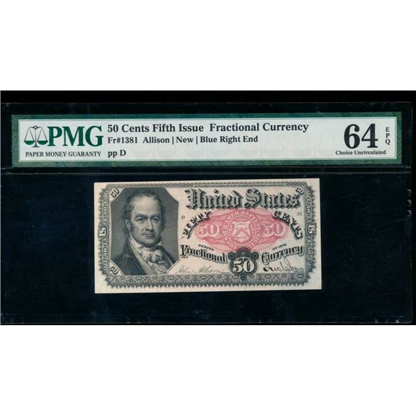 50 Cent Fifth Issue Fractional PMG 64EPQ