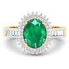 Image 3 : 14KT Yellow Gold 1.53ctw Zambian Emerald and Diamond Ring