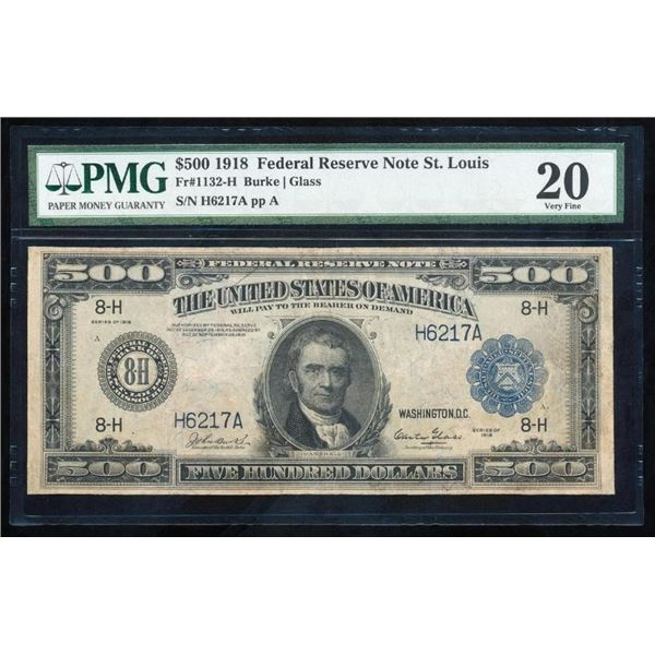 1918 $500 St Louis FRN PMG 20