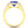 Image 4 : 14KT Yellow Gold 3.43ctw Tanzanite and Diamond Ring